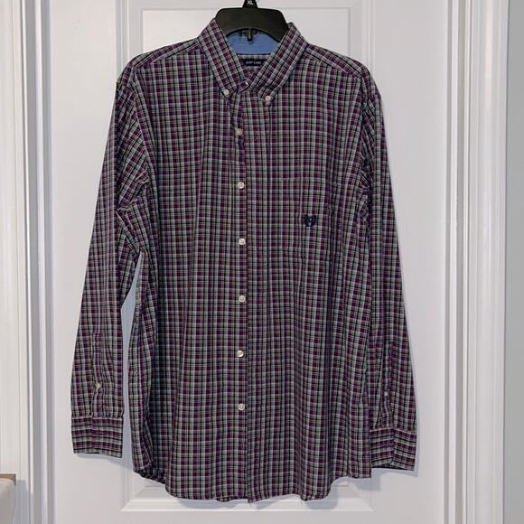 Chaps Men’s Plaid Long Sleeve Button Down Shirt - Picture 1 of 9